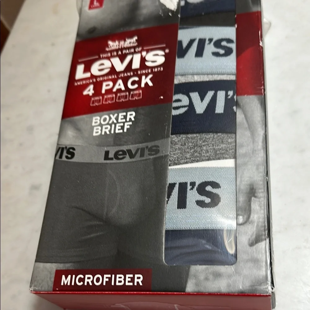 Levi's 4-PK Microfiber Stretch Boxer Briefs LG NWT